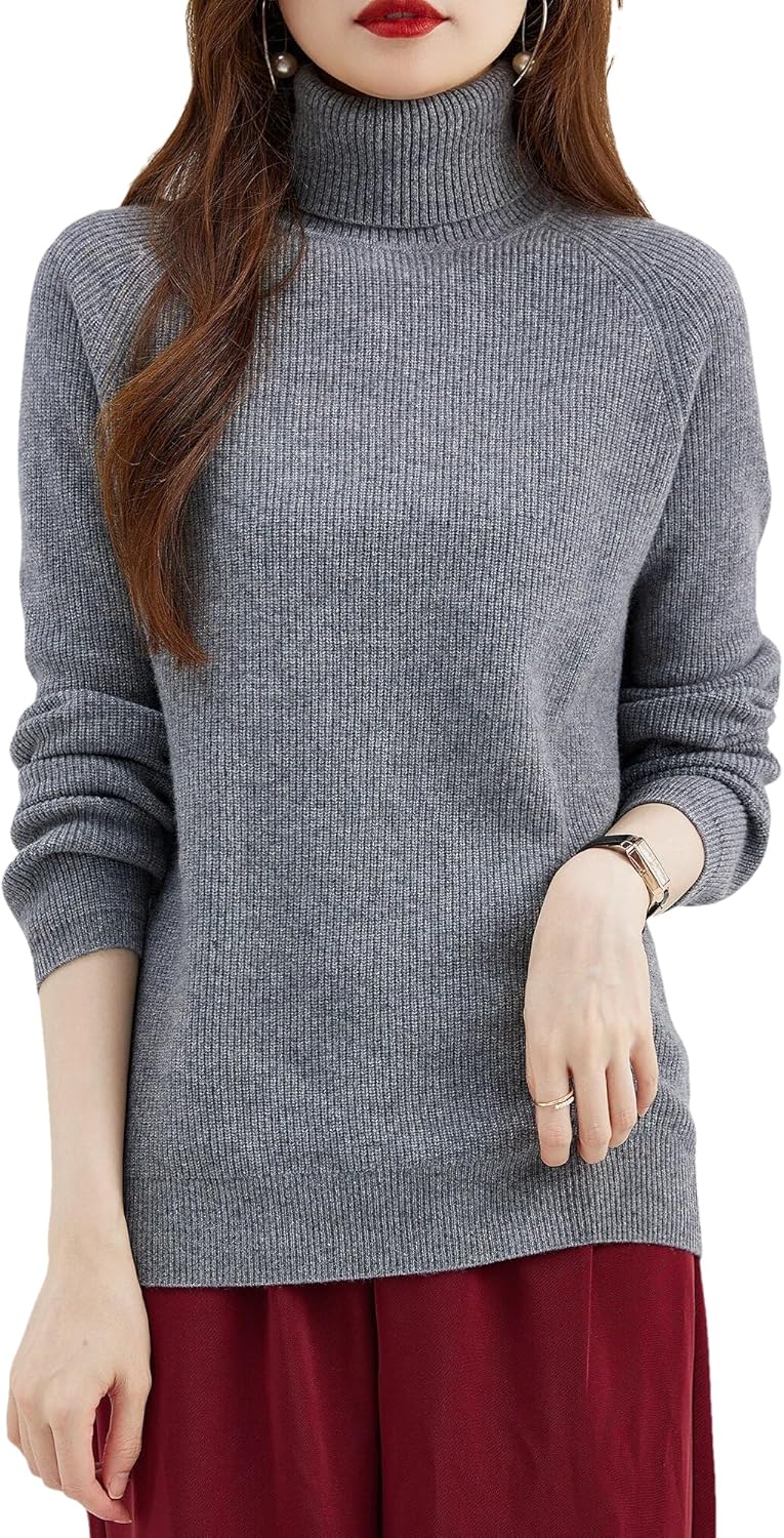 Sweater Women's Turtleneck Sweater Pullover Fall Winter Long Sleeve Jerseys Warm Tops Knit Jumpers Clothing - Image 9