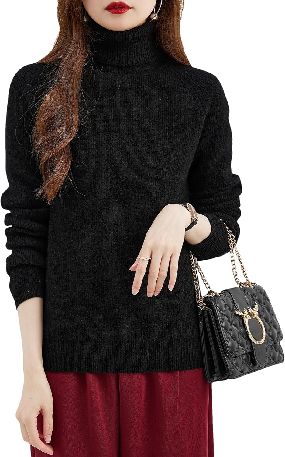 Sweater Women's Turtleneck Sweater Pullover Fall Winter Long Sleeve Jerseys Warm Tops Knit Jumpers Clothing - Image 15