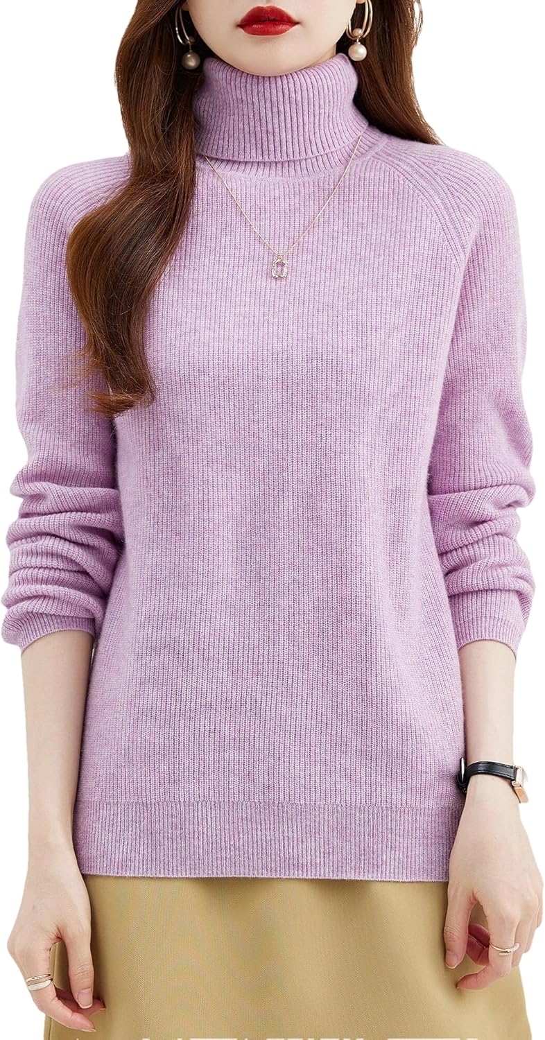 Sweater Women's Turtleneck Sweater Pullover Fall Winter Long Sleeve Jerseys Warm Tops Knit Jumpers Clothing - Image 12