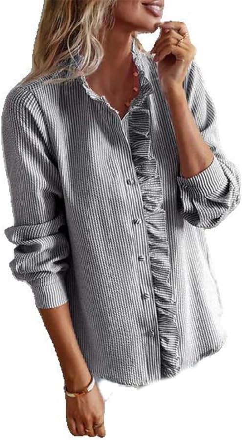 WINSUNNY Color Elegant Long Sleeve Clothing Fashion Ladies Tunic Casual Tshirt - Image 8