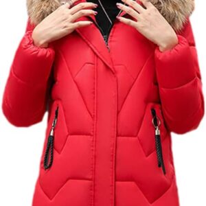 Winter Parka Coat Women Korean Loose Fashion Hooded Jacket White Red Black M-3XL Plus Size Slim Warmth Clothing