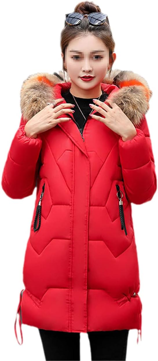 Winter Parka Coat Women Korean Loose Fashion Hooded Jacket White Red Black M-3XL Plus Size Slim Warmth Clothing