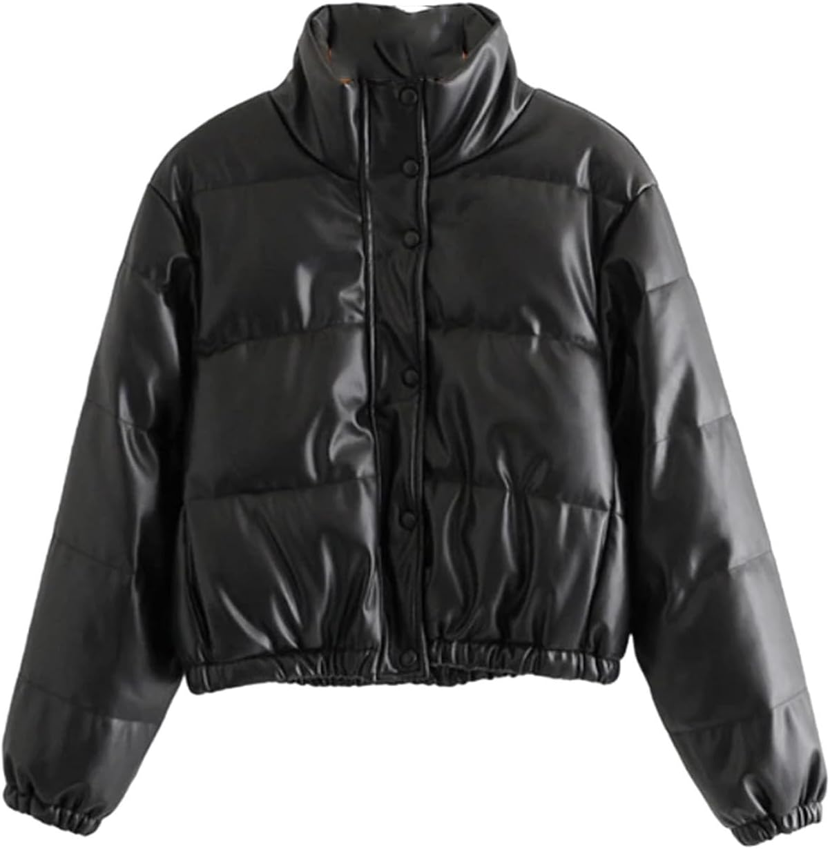 Winter Warm Thick PU Leather Coats Women Short Parkas Fashion Black Cotton Padded Lady Down Jacket Zipper Clothes - Image 8