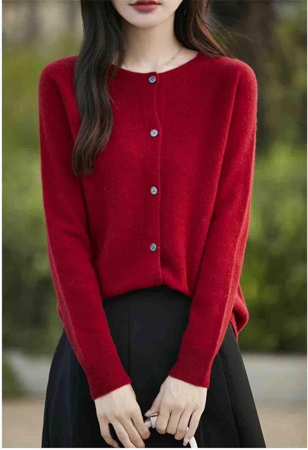 Winter Women Sweater Wool Knitwear Fashion Solid Cardigan Classic Long Sleeve Clothing Tops - Image 5