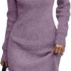 Winter Women's Clothing Fashionable Temperament Sexy Round Neck Long Sleeved Hip Hugging Sweater Women's Dress