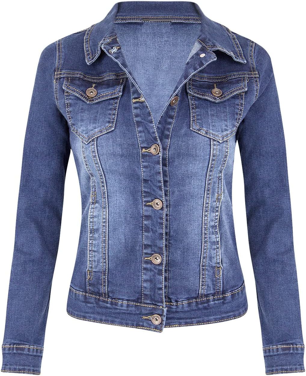 Woman Denim Jacket Fashion Slim Elastic Long Sleeve Jeans Jacket Coat Autumn Winter Casual Clothing - Image 7