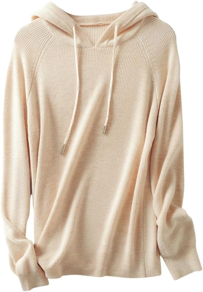 Women Hooded Neck Knitted Pullover Spring Fall Basic Fashion Casual Long Sleeve Sweater Clothing - Image 9