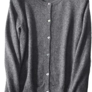 Women Jackets 100% Wool Knitted Cardigans Fashion O-Neck Long Sleeve Female Sweaters Spring & Winter Standard Clothes