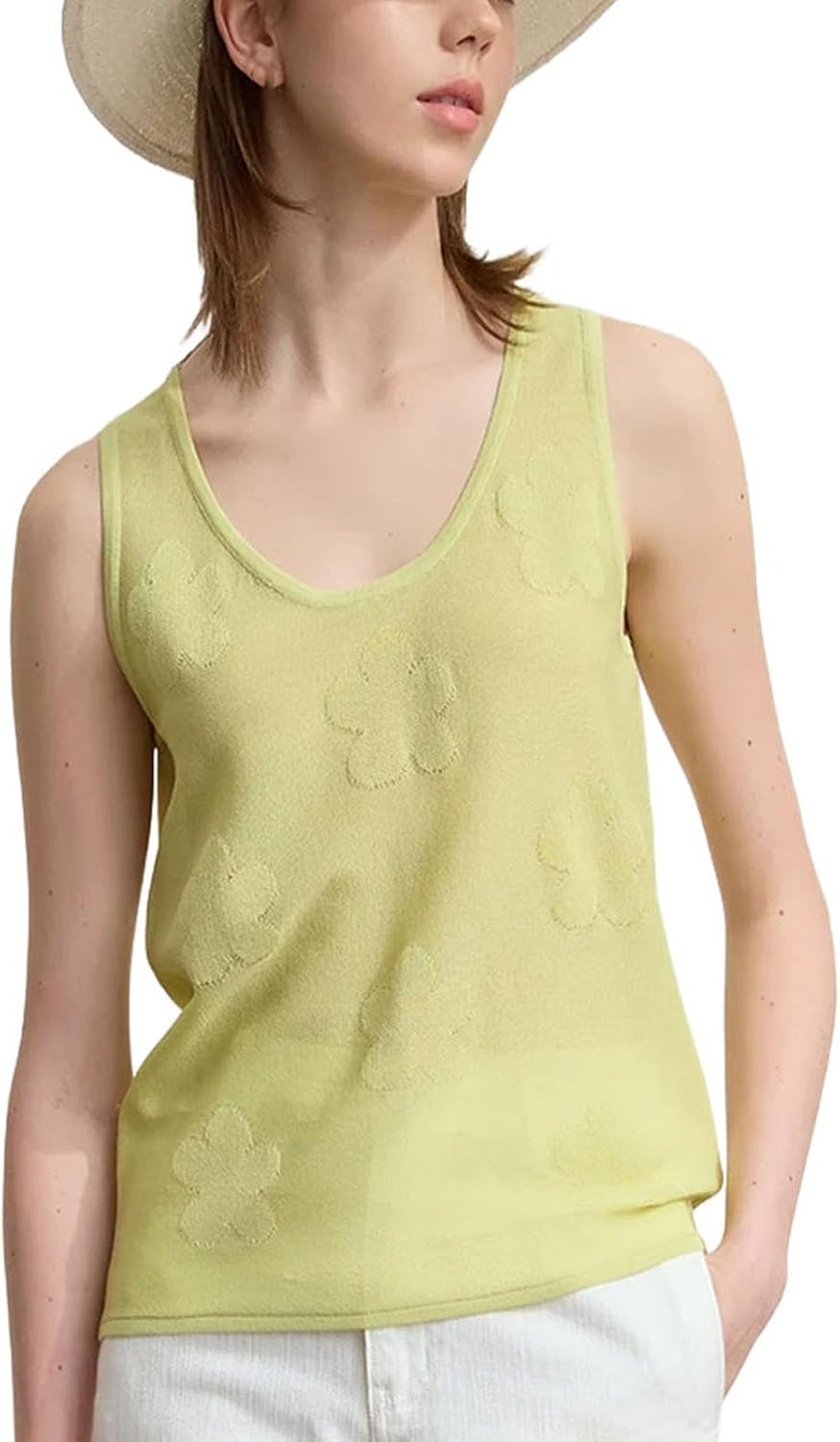 Women Knitted Camisole Solid Sleeveless U-Neck Casual Tops for Woman Fashion Office Lady Clothing - Image 7