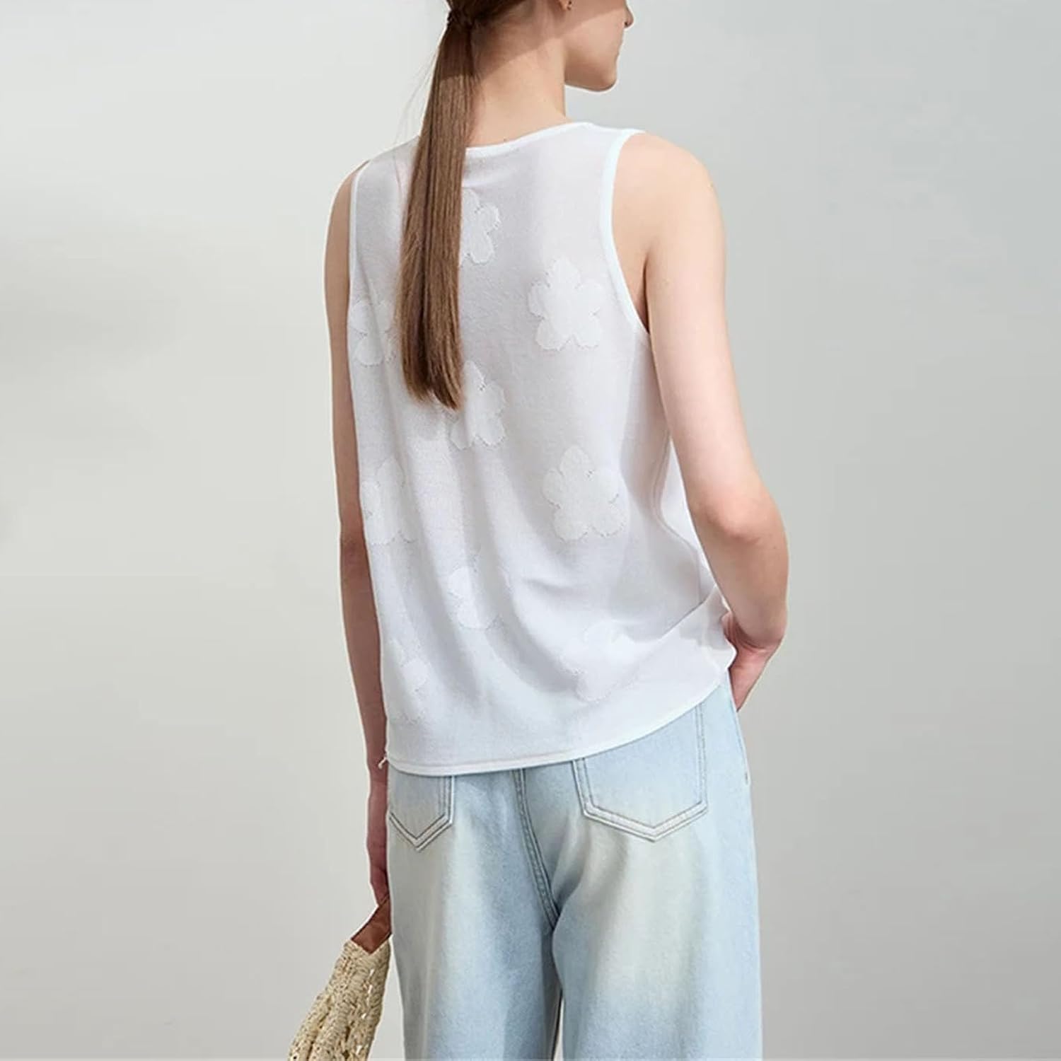 Women Knitted Camisole Solid Sleeveless U-Neck Casual Tops for Woman Fashion Office Lady Clothing - Image 5
