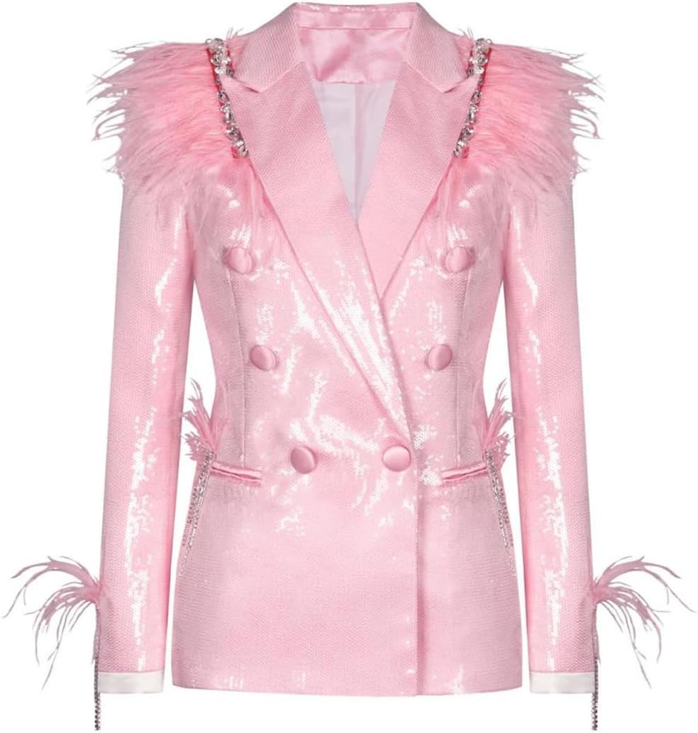 Women Solid Loose Spliced Blazer Long Sleeves Patchwork Sequins Fashion Coat Female Clothing - Image 2