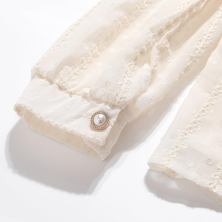 Women Vintage Tops Chiffon Blouse Long Sleeve Casual Female Work Office Shirts Female Clothing - Image 4