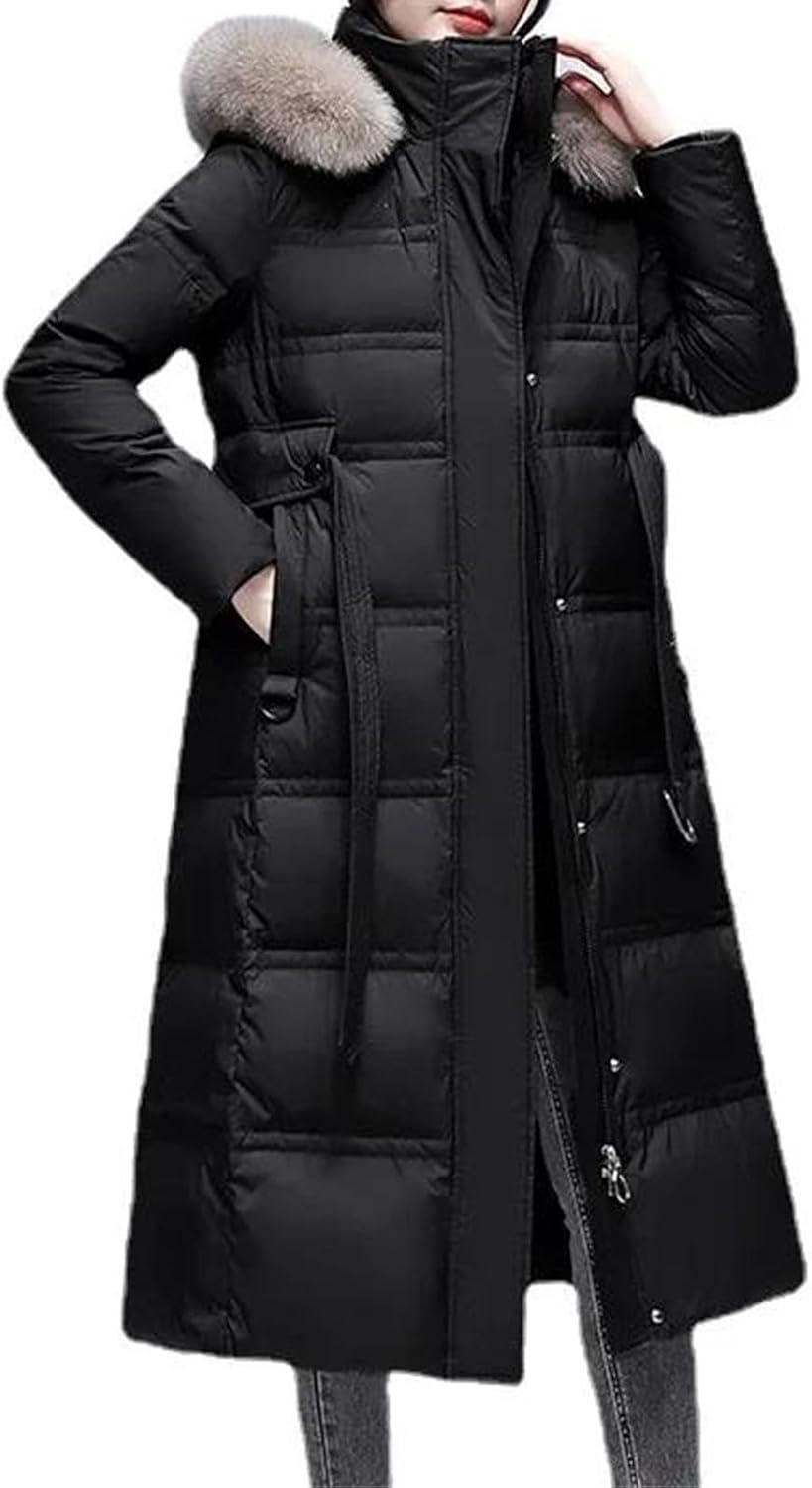 Women Winter Long White Duck Down Coats Fashion Casual Ski Warm Down Clothing - Image 2