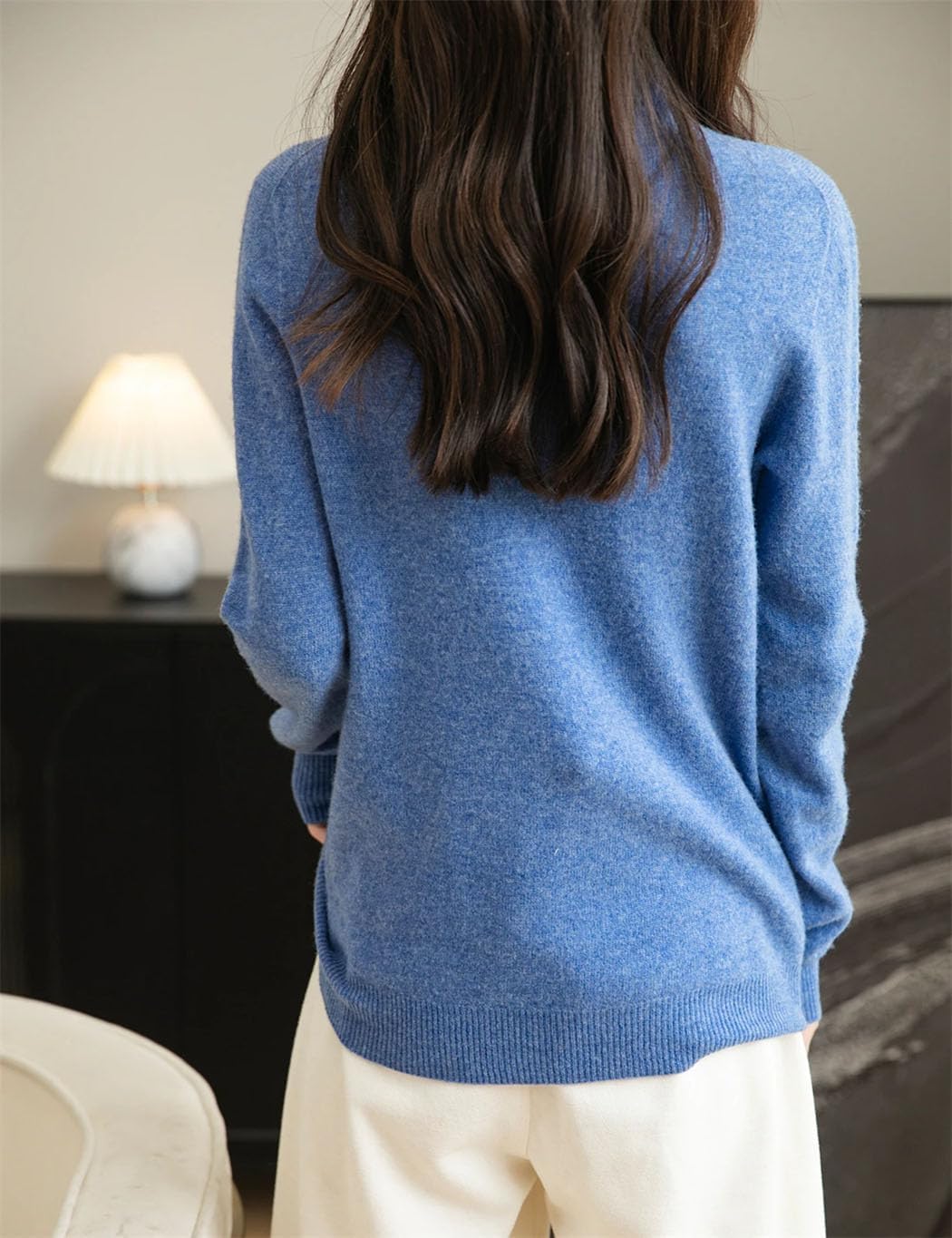 Women's 100% Merino Wool Sweater Long Sleeve Turtleneck Tops Vintage Knitted Pullover Fashion Clothing - Image 7