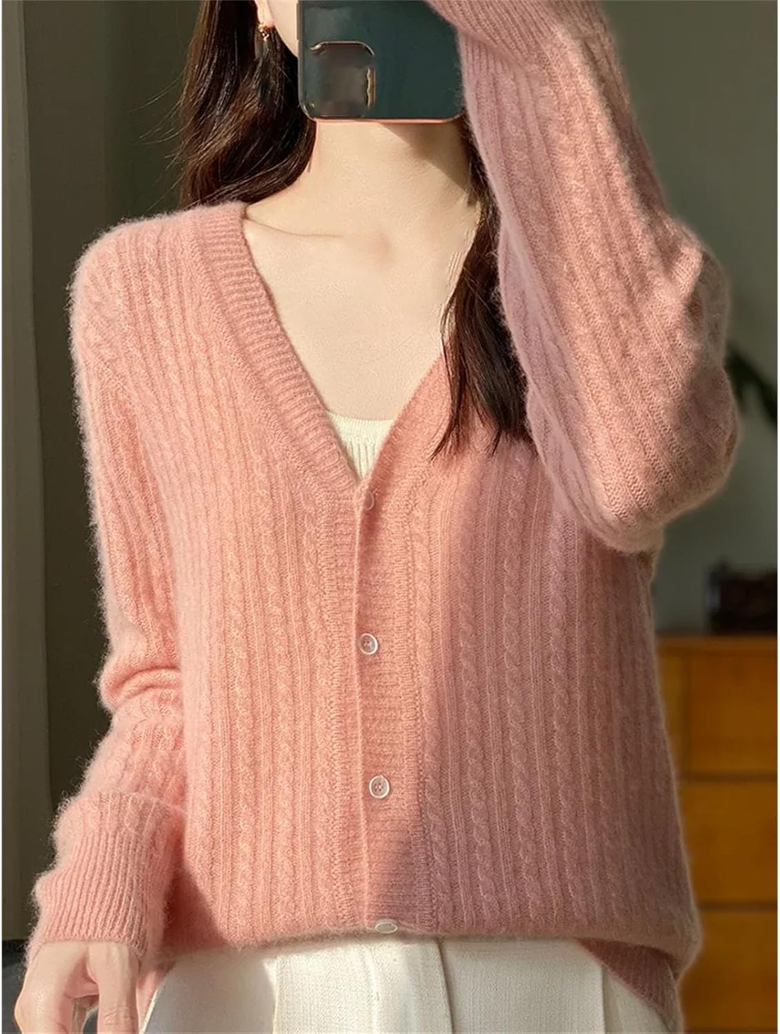 Women's Cardigan Sweaters Lightweight Oufits Clothes Fashion Trendy Long Sleeve Tops Casual Jackets - Image 3