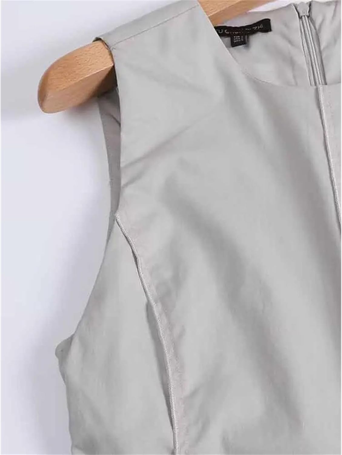 Women's Clothing Fashionable and Versatile Temperament Simple Old Money Style Loose Dress with Zipper - Image 4