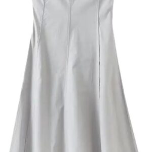 Women's Clothing Fashionable and Versatile Temperament Simple Old Money Style Loose Dress with Zipper