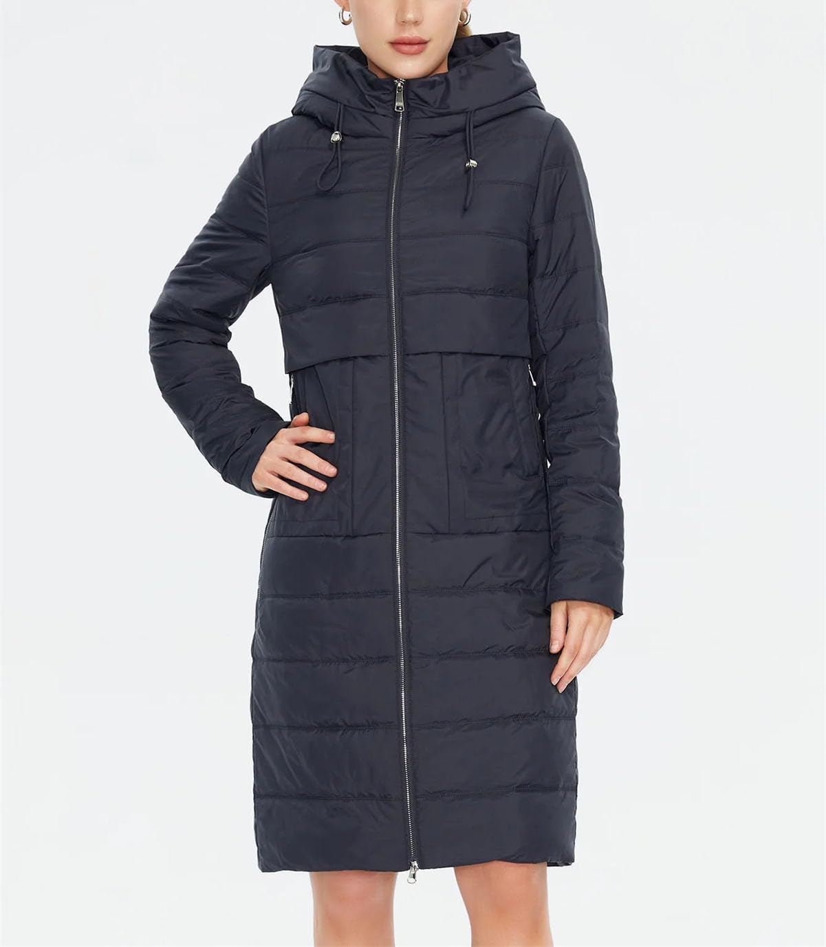 Women's Jacket Warm Long Parkas Lapel Outerwear Female Clothing Fashion Long Warm Jacket Women Quilted Coat - Image 4