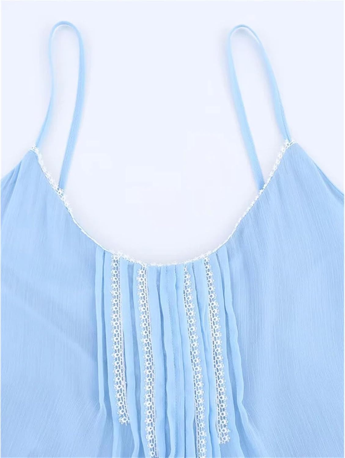 Women's Products Clothing Fashionable Lined V-Neck Thin Sling Drape Dress Spaghetti Strap Vestidos - Image 4