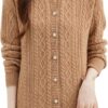 Women's Solid Color Casual Cardigan Jacket Women's Sweater Round Neck Cardigan Casual Long Sleeve Knitted Women's Clothing