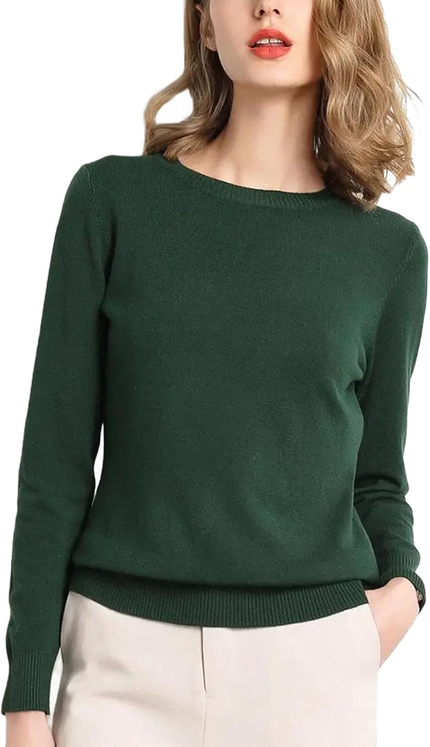 Women's Sweater Cotton Soft Knit Pullover Sweaters Long Sleeve Knitwear Slim Solid Color Fashion Bottoming Clothing - Image 16