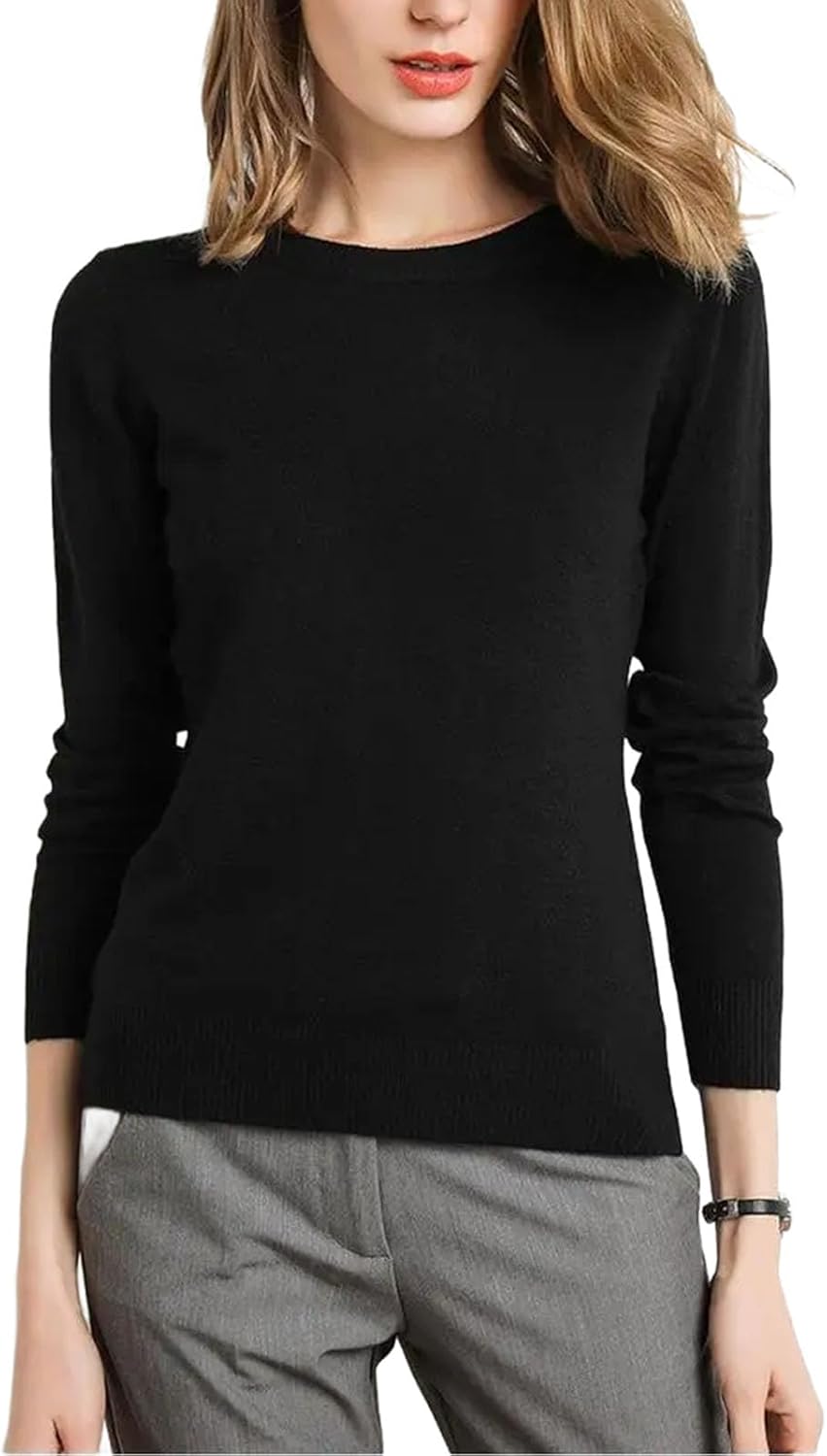Women's Sweater Cotton Soft Knit Pullover Sweaters Long Sleeve Knitwear Slim Solid Color Fashion Bottoming Clothing - Image 14