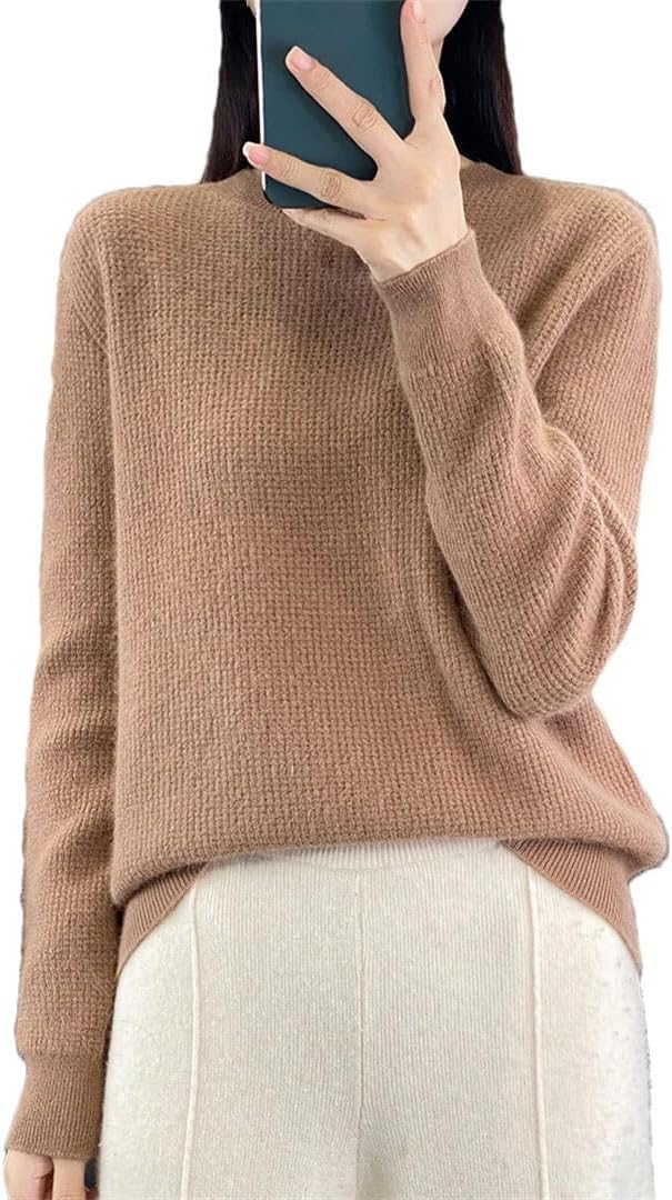 Women's Sweater O Neck Pullover Merino Wool Long Sleeve Cashmere Korean Fashion Clothing - Image 12