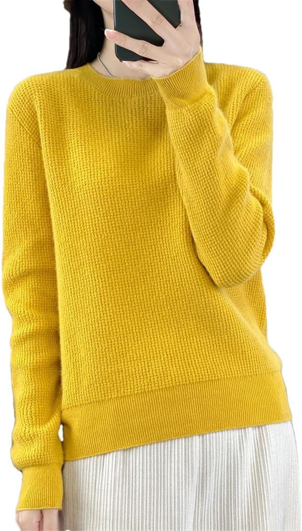 Women's Sweater O Neck Pullover Merino Wool Long Sleeve Cashmere Korean Fashion Clothing - Image 11