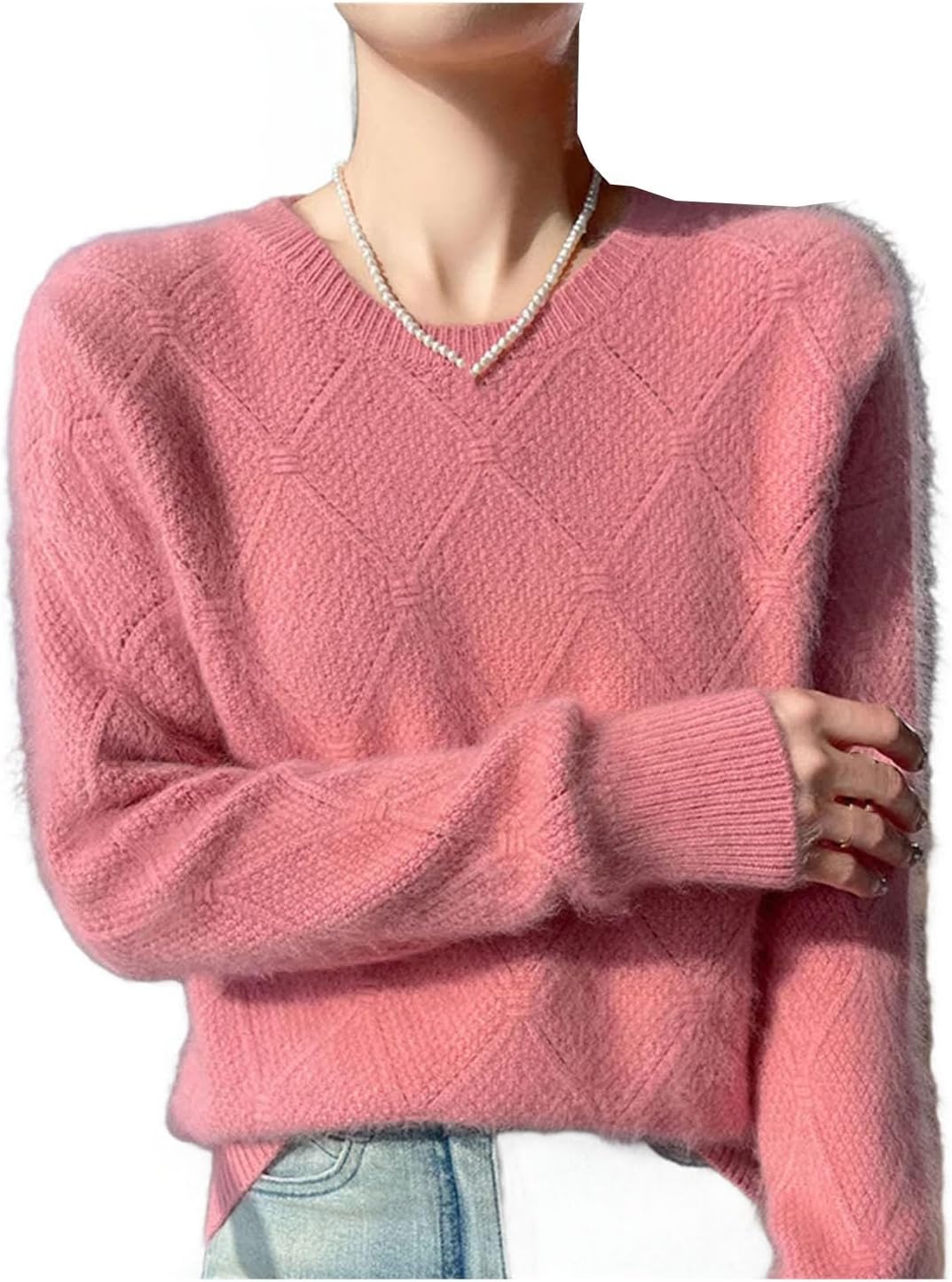 Women's Thick Clothing Fashion Cashmere Hooded Long Sleeve Pullover Knitwear Basic Top - Image 10