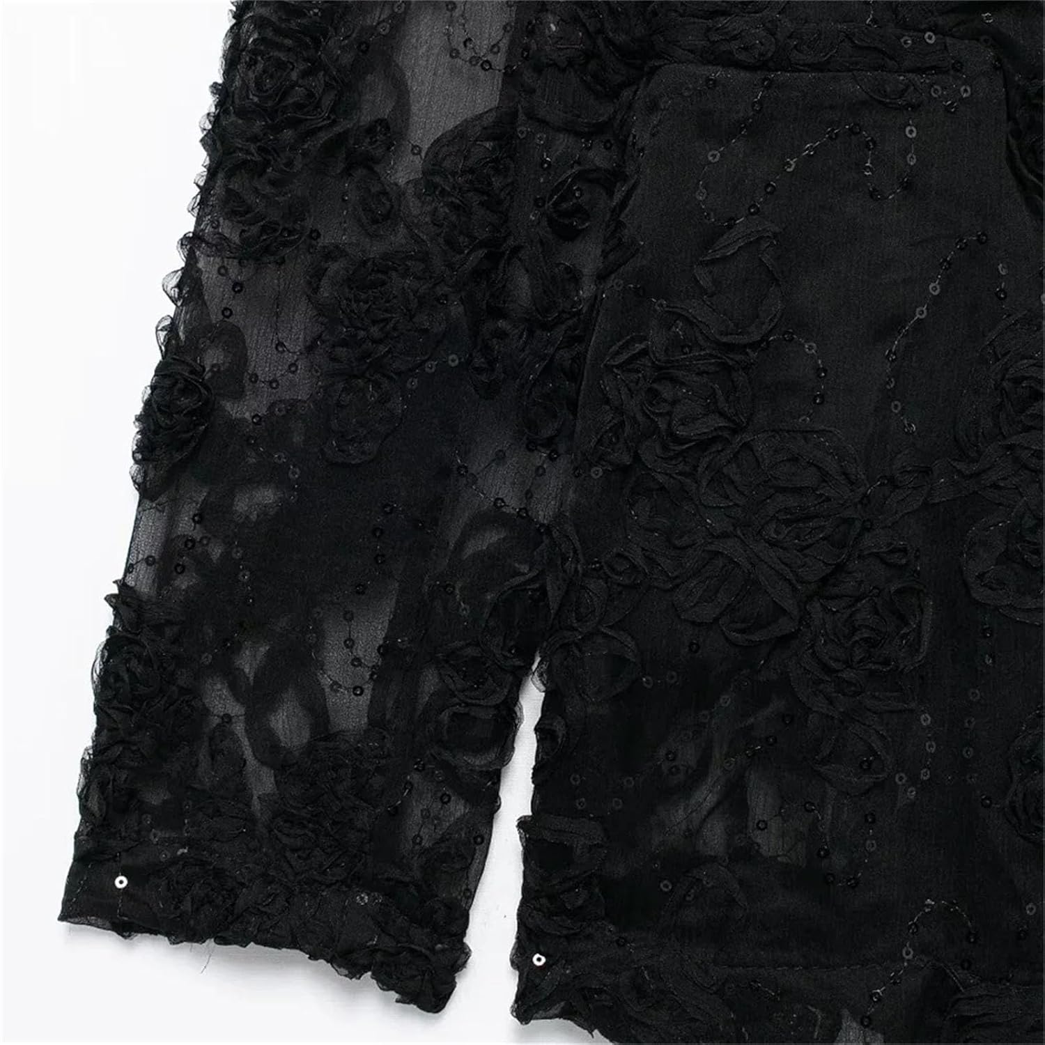 Women's thin clothing style fashionable and versatile embellishment texture semi transparent suit jacket - Image 6