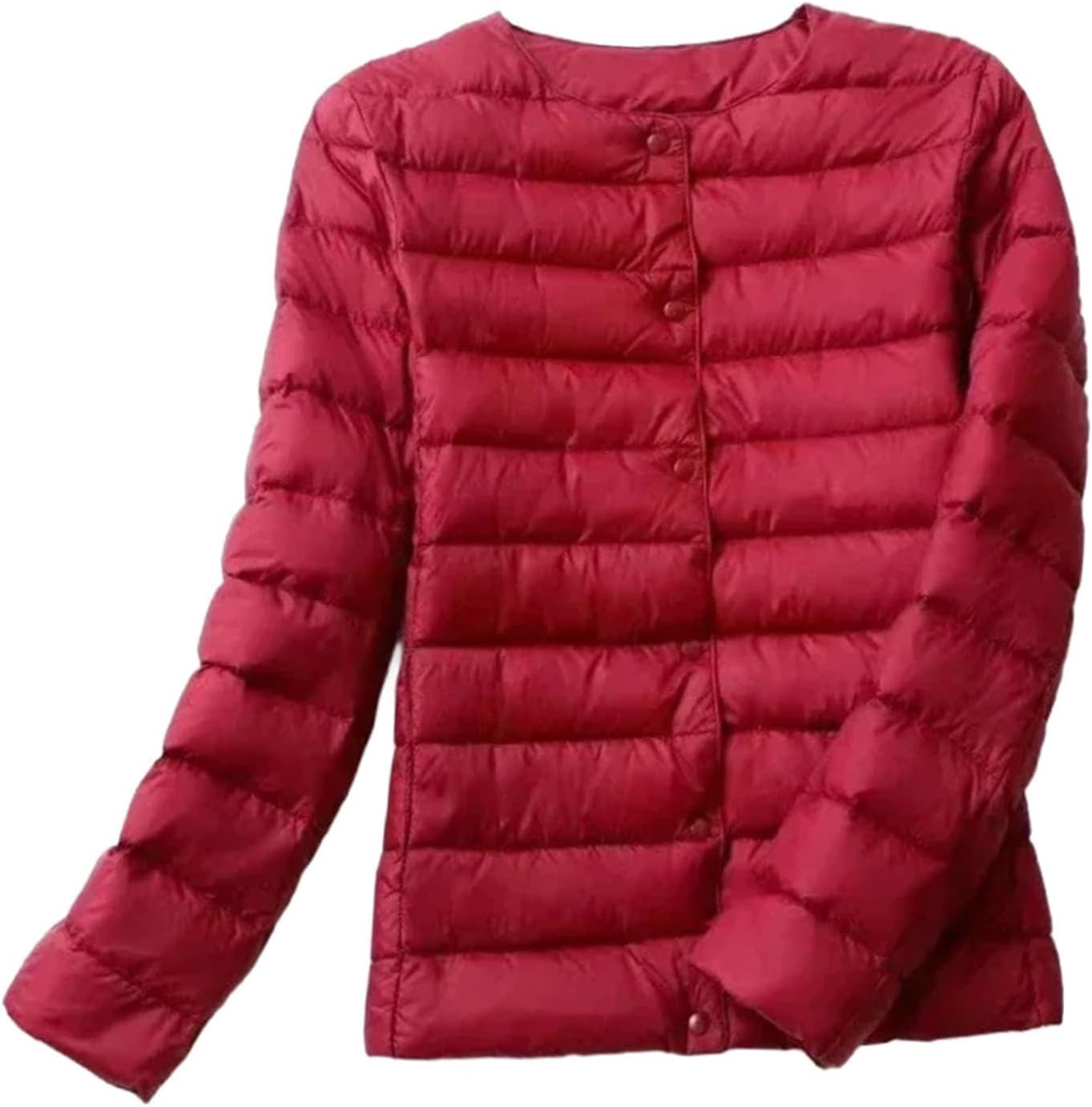 Women's Winter Clothing in Solid Color Winter Version Fashion Coats Round Neck Women's Clothing - Image 8