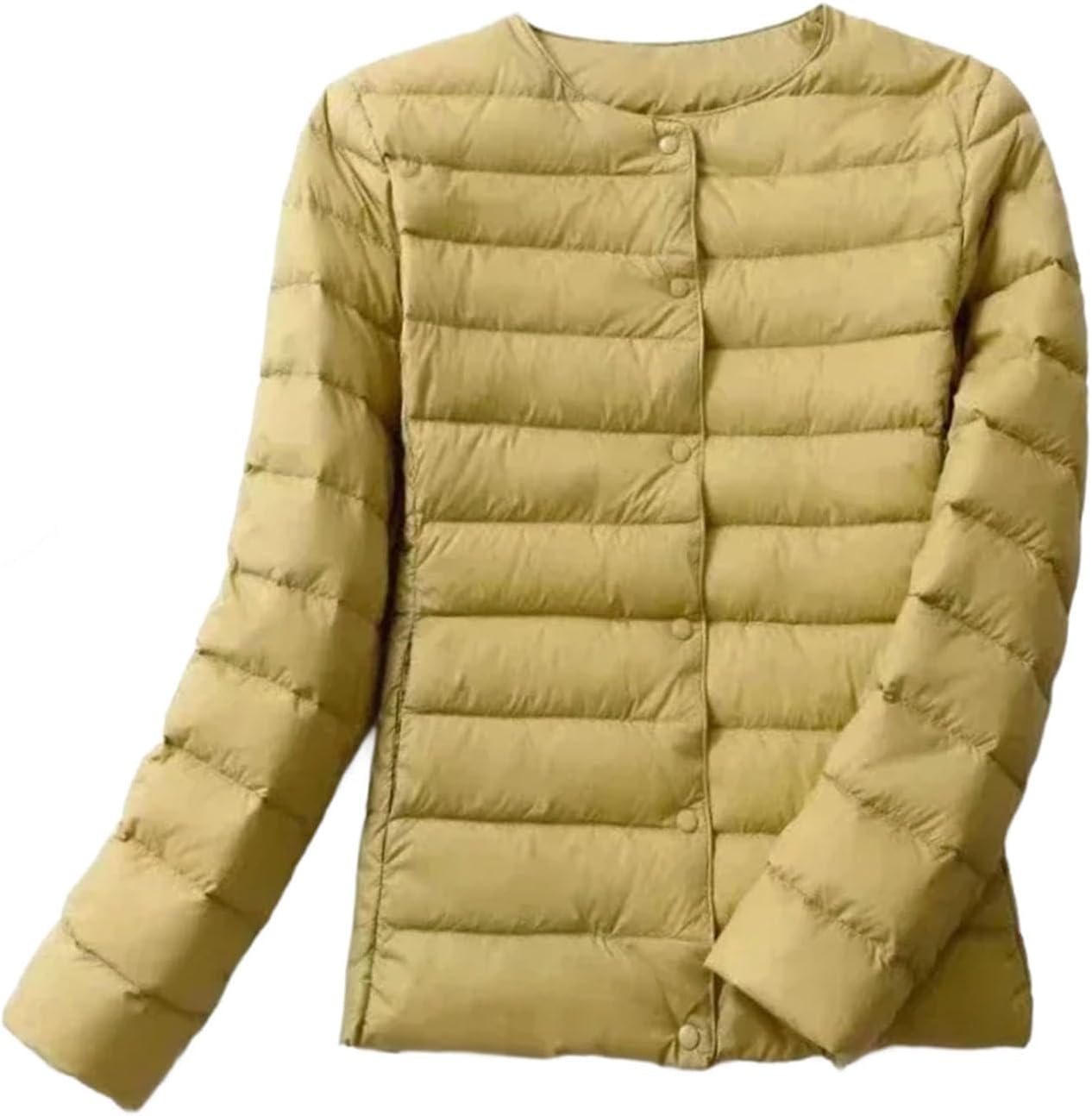 Women's Winter Clothing in Solid Color Winter Version Fashion Coats Round Neck Women's Clothing - Image 12