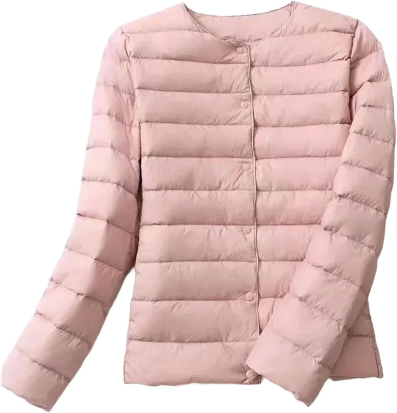 Women's Winter Clothing in Solid Color Winter Version Fashion Coats Round Neck Women's Clothing - Image 14