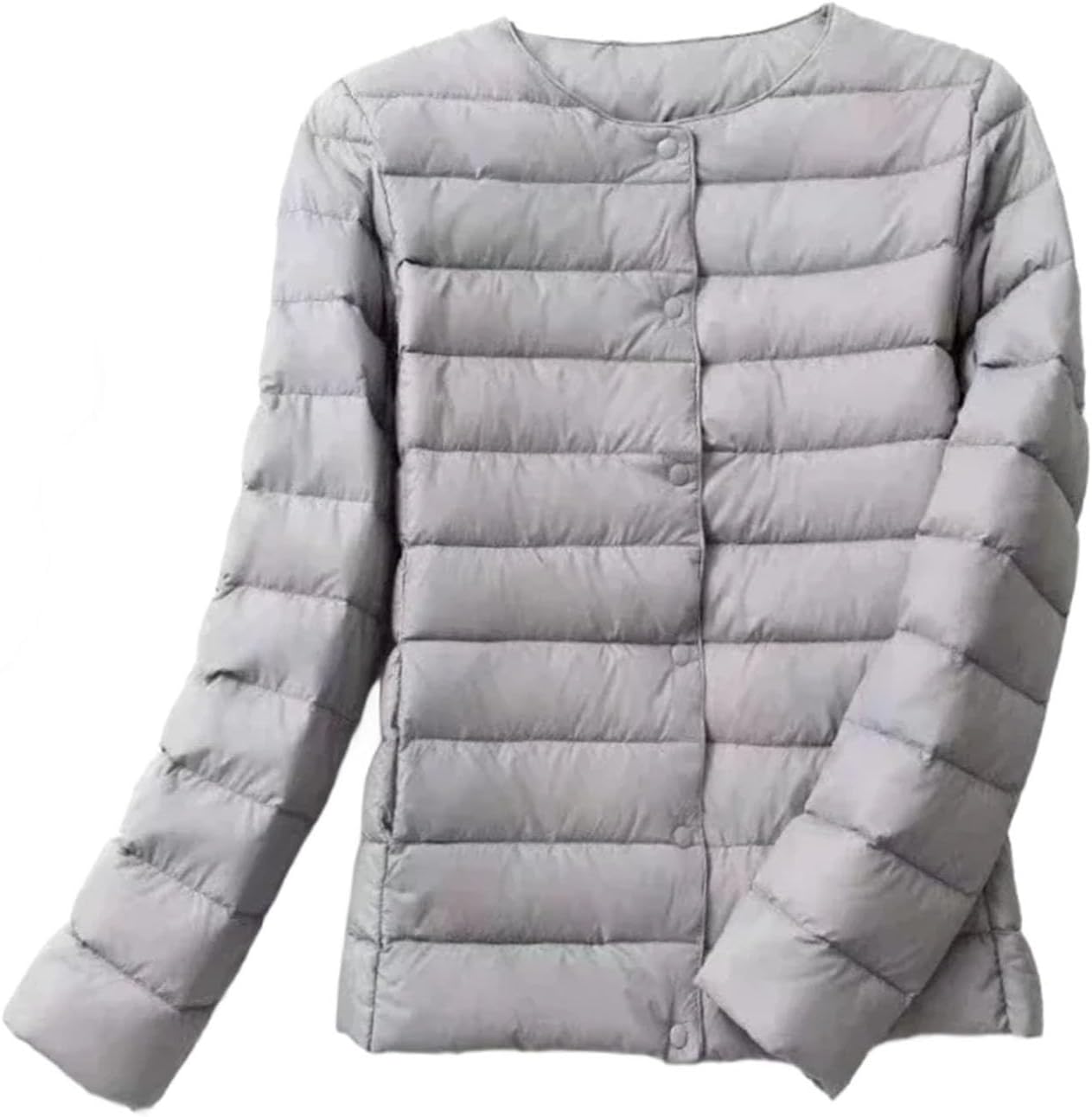 Women's Winter Clothing in Solid Color Winter Version Fashion Coats Round Neck Women's Clothing