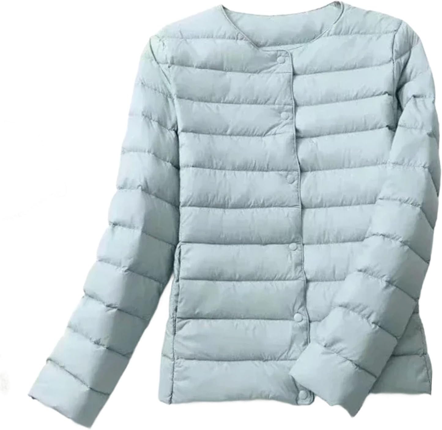 Women's Winter Clothing in Solid Color Winter Version Fashion Coats Round Neck Women's Clothing - Image 10