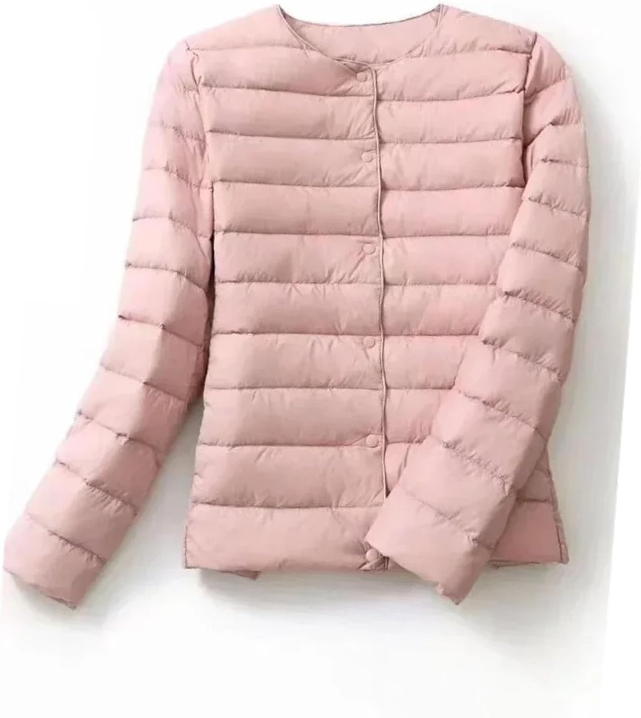 Women's Winter Clothing in Solid Color Winter Version Fashion Coats Round Neck Women's Clothing - Image 7