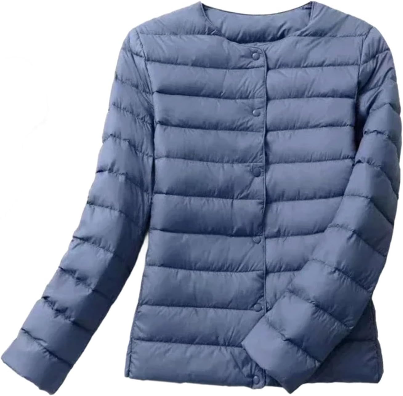 Women's Winter Clothing in Solid Color Winter Version Fashion Coats Round Neck Women's Clothing - Image 13