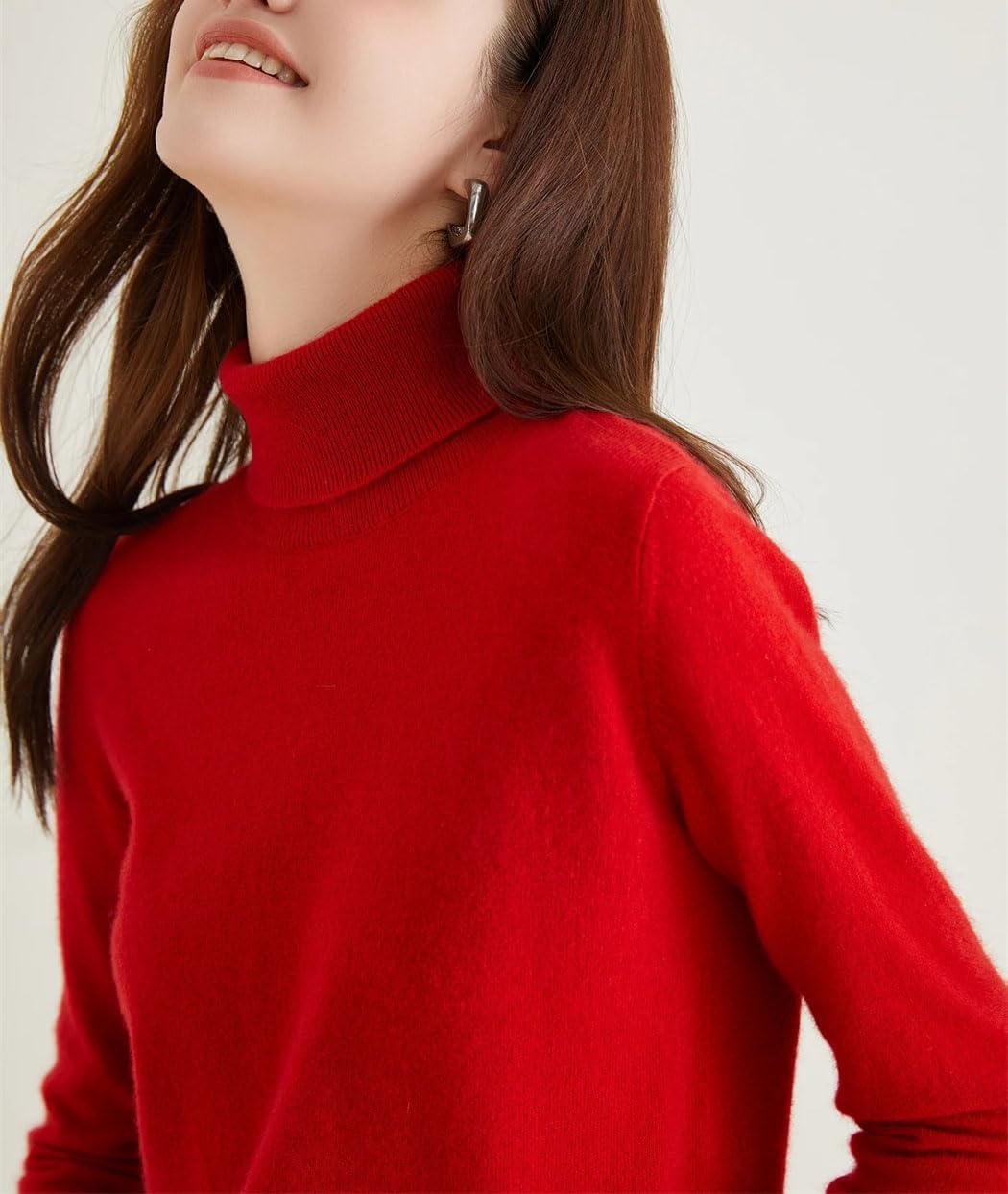 Womens Wool Knitwears 100% Cashmere Long Sleeve Turtleneck Pullovers Tops Autumn Winter Soft Fashion Clothing - Image 2