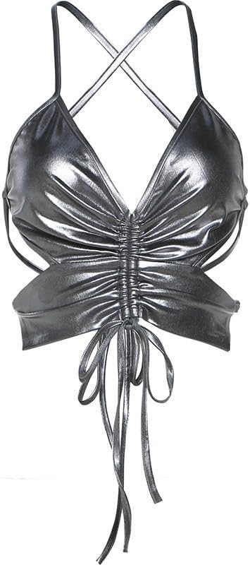 YMGSCC American Spring Women's Clothing Solid Color Slim Street Fashion Suspenders Sexy Backless Vest for Women