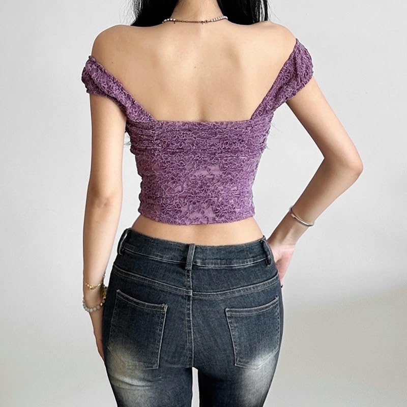 YMGSCC Slim Fashion Halter Sexy Backless Tank Top Female V-Neck Short-Sleeved Tightly Wrapped Clothing - Image 5