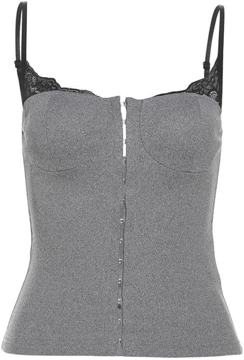 YMGSCC Women's Clothing Color Slim fit Street Fashion Suspenders Sexy Backless Vest Women