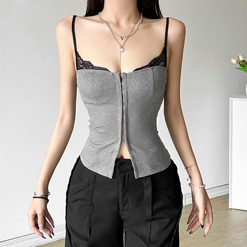 YMGSCC Women's Clothing Color Slim fit Street Fashion Suspenders Sexy Backless Vest Women - Image 5