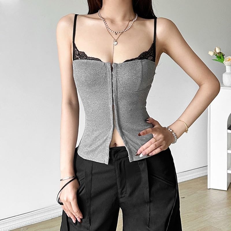 ZYQHMY Women's Clothing Color Slim fit Street Fashion Suspenders Sexy Backless Vest Women(L) - Image 3