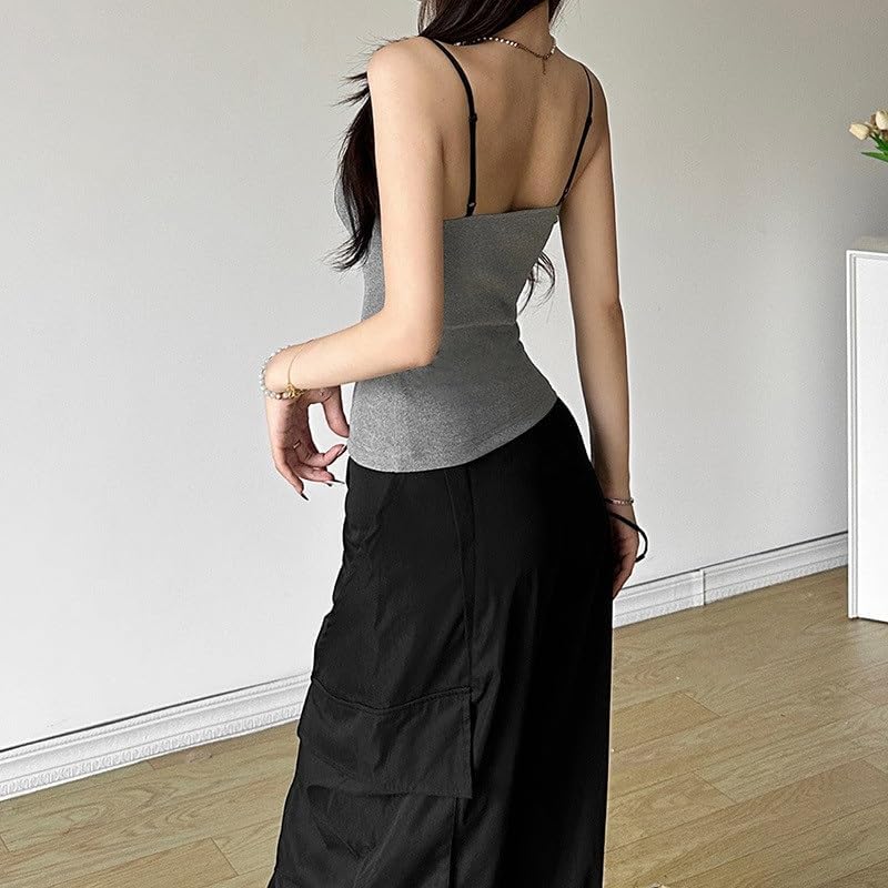 ZYQHMY Women's Clothing Color Slim fit Street Fashion Suspenders Sexy Backless Vest Women(L) - Image 2