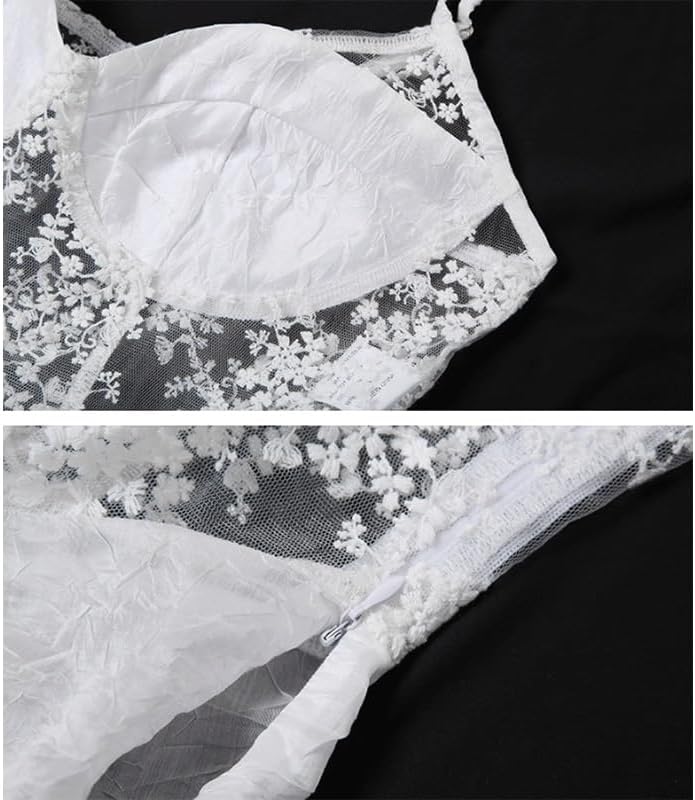 ZYQHMY Women's Lace Slimming Vest Street Fashion Halter Sexy Backless Tank Tops Female Wrap Clothing(Onecolor,L) - Image 6